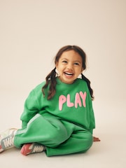 Green Play Sweatshirt and Barrel Leg Set (3mths-7yrs) - Image 4 of 9