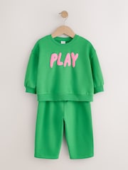 Green Play Sweatshirt and Barrel Leg Set (3mths-7yrs) - Image 5 of 9