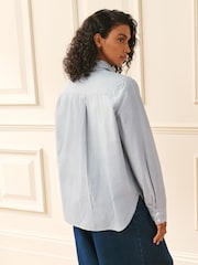 Laura Ashley Beaded Stripe Cotton Shirt - Immagine 3 di 8