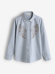 Laura Ashley Beaded Stripe Cotton Shirt - Immagine 6 di 8