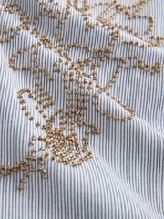 Laura Ashley Beaded Stripe Cotton Shirt - Immagine 8 di 8