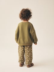 Khaki Green Bunny - Sweatshirt and Barrel Leg Set (3mths-7yrs) - Imagen 3 de 8