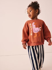 Navy Stripe Duck Long Sleeve Top and Barrel Trousers Set (3mths-7yrs) - Image 1 of 9