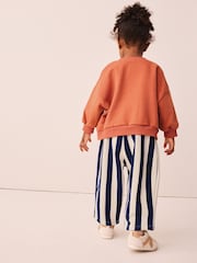 Navy Stripe Duck Long Sleeve Top and Barrel Trousers Set (3mths-7yrs) - Image 3 of 9