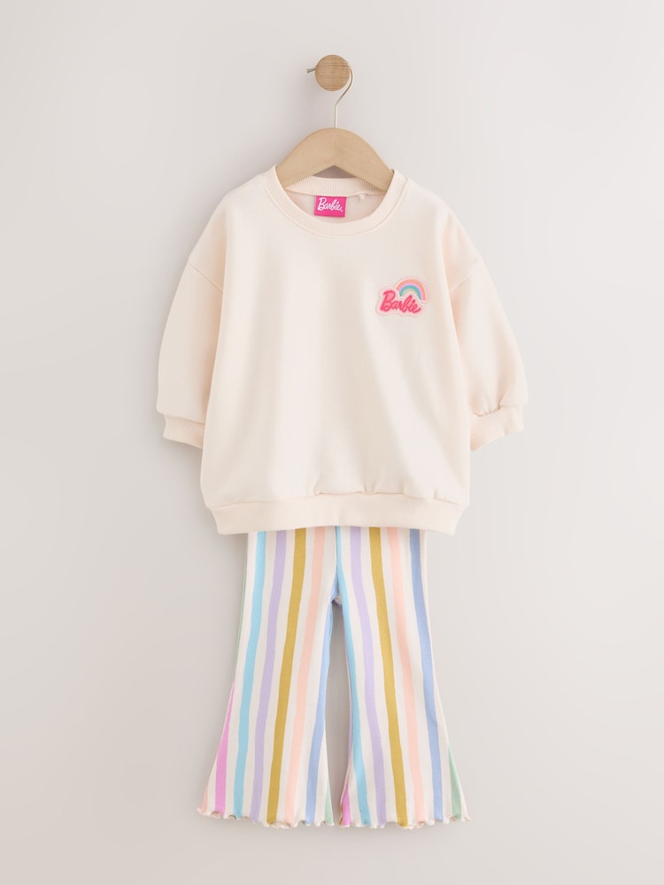 Barbie Dreamhouse Rainbow Sweatshirt and Flare Leg Set (3mths-7yrs) - Image 1 of 6 Barbie Dreamhouse Rainbow Sweatshirt and Flare Leg Set (3mths-7yrs) - Image 1 of 6