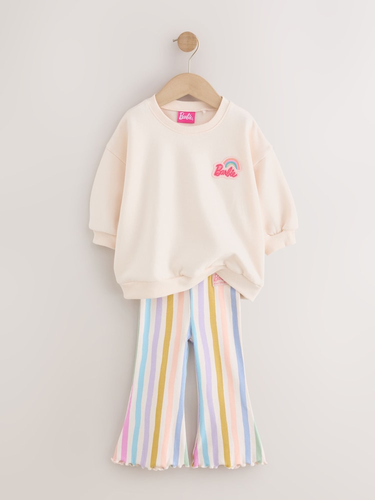 Barbie Dreamhouse Rainbow Sweatshirt and Flare Leg Set (3mths-7yrs) - Image 2 of 6 Barbie Dreamhouse Rainbow Sweatshirt and Flare Leg Set (3mths-7yrs) - Image 2 of 6