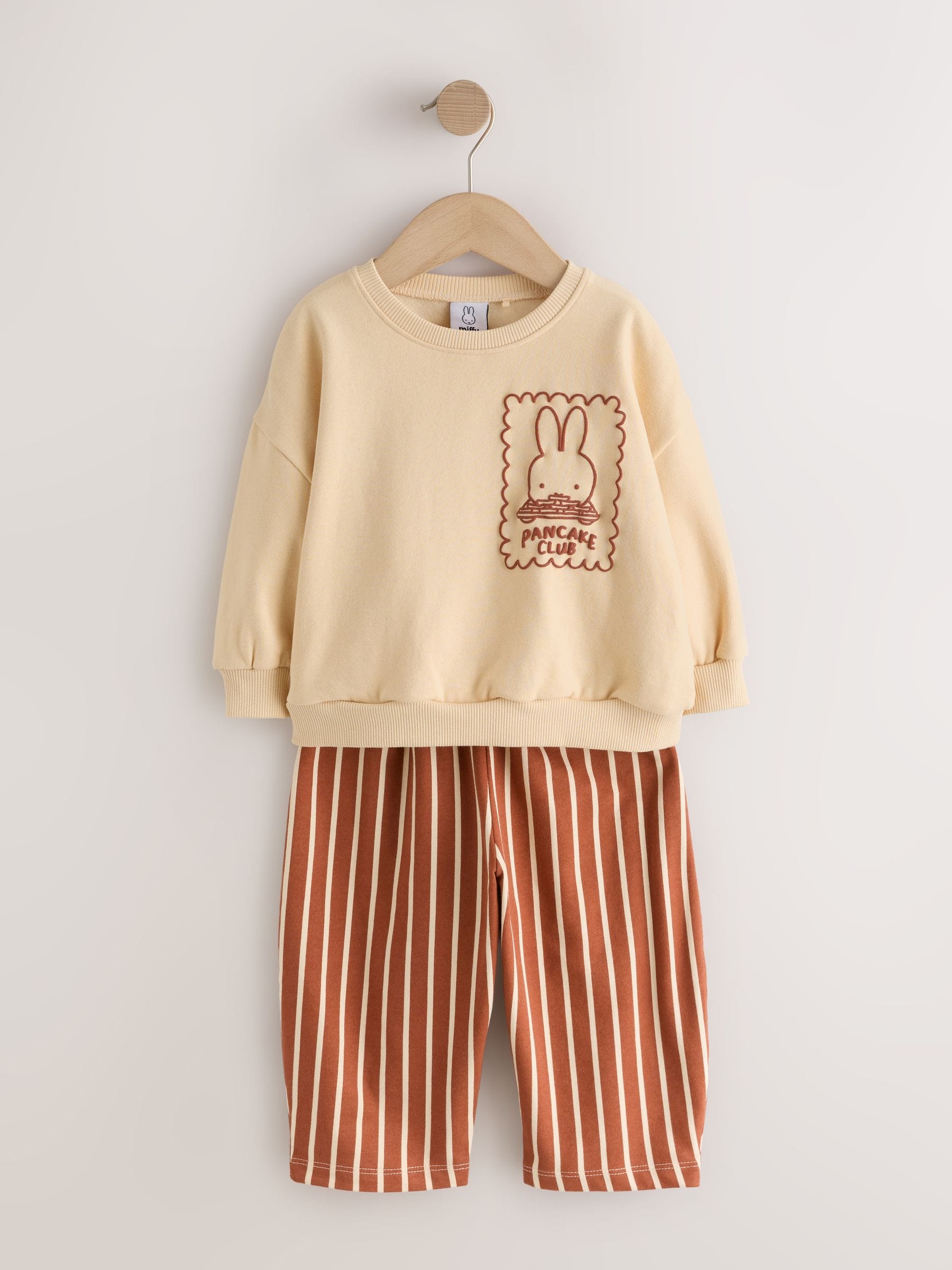 Buy Miffy Light Yellow Stripe Sweatshirt and Wide Leg Set (3mths