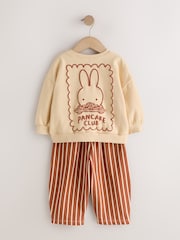 Miffy 浅黄色条纹 - 卫衣和阔腿裤套装（ 3月7岁） - 11的图像7｝