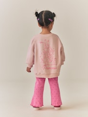 Disney Princess Pale Pink Sweatshirt and Flare Set (3mths-7yrs) - Image 2 of 4
