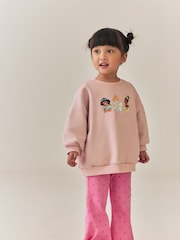 Disney Princess Pale Pink Sweatshirt and Flare Set (3mths-7yrs) - Image 3 of 4