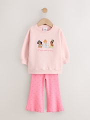 Disney Princess Pale Pink Sweatshirt and Flare Set (3mths-7yrs) - Image 5 of 10