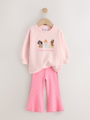 Disney Princess Pale Pink Sweatshirt and Flare Set (3mths-7yrs) - Image 6 of 10