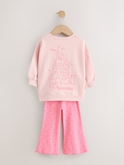 Disney Princess Pale Pink Sweatshirt and Flare Set (3mths-7yrs) - Image 7 of 10