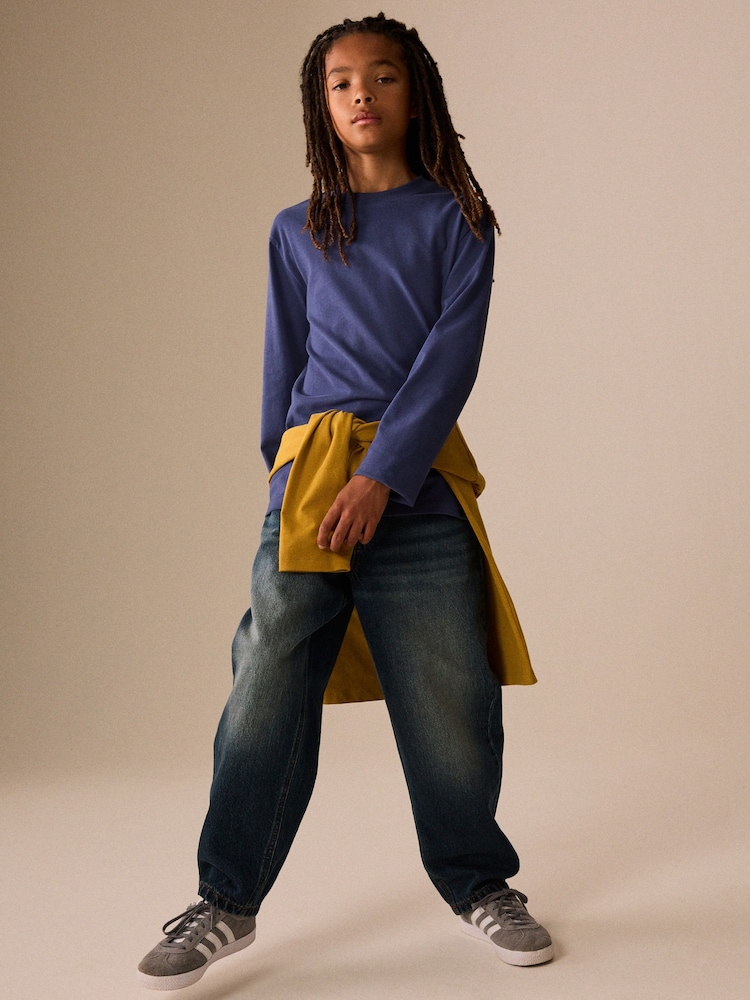 Mid Blue Cosy Long Sleeve T-Shirt (3-16yrs) - Image 2 of 8