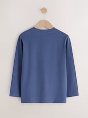 Mid Blue Cosy Long Sleeve T-Shirt (3-16yrs) - Image 6 of 8