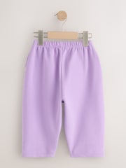 Lilac/Brown/Cream Barrel Joggers Set 3 Pack (3mths-7yrs) - Image 3 of 7