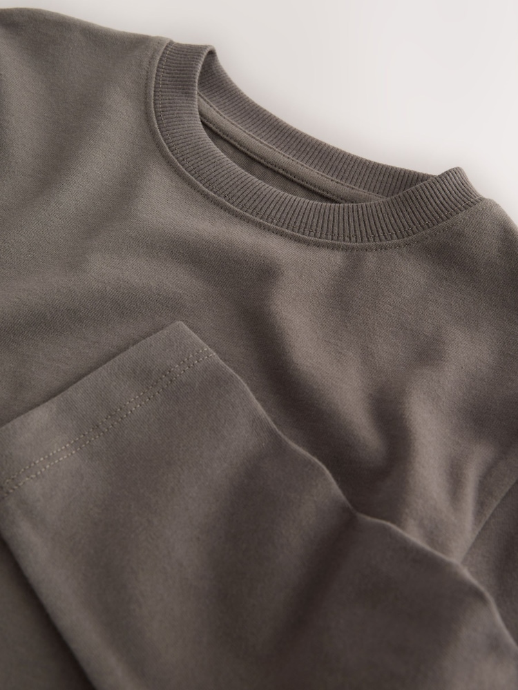 Mink Brown Cosy Long Sleeve T-Shirt (3-16yrs) - Image 4 of 4