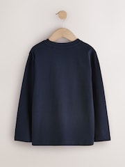 Navy Cosy Long Sleeve T-Shirt (3-16yrs) - Image 2 of 4