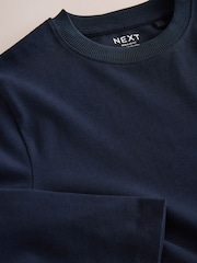 Navy Cosy Long Sleeve T-Shirt (3-16yrs) - Image 4 of 4