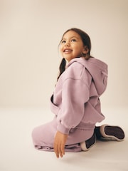 Mauve Purple Zip Through Hoodie (3mths-7yrs) - Image 4 of 8