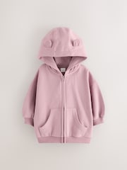 Mauve Purple Zip Through Hoodie (3mths-7yrs) - Image 5 of 8