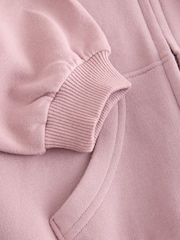 Mauve Purple Zip Through Hoodie (3mths-7yrs) - Image 7 of 8