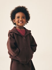 Chocolate Brown Zip Through Hoodie (3mths-7yrs) - Image 2 of 8