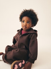 Chocolate Brown Zip Through Hoodie (3mths-7yrs) - Image 4 of 8