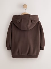 Chocolate Brown Zip Through Hoodie (3mths-7yrs) - Image 6 of 8