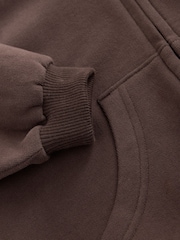 Chocolate Brown Zip Through Hoodie (3mths-7yrs) - Image 8 of 8