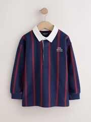 Vertical Stripe Rugby Polo Shirt (3-16yrs) - Image 5 of 8