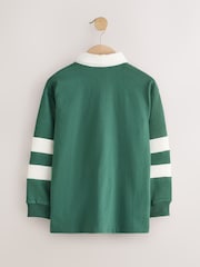 Green/Ecru Rugby Polo Shirt (3-16yrs) - Image 2 of 4