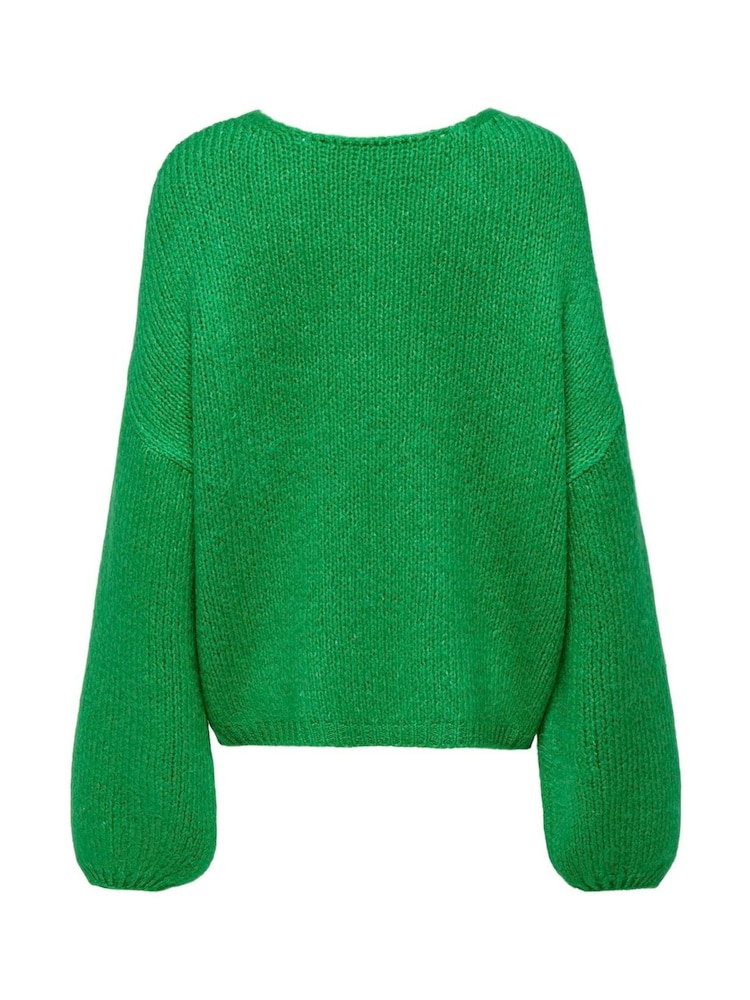 JDY Green Reversible V-Neck Jumper - Image 4 of 4 JDY Green Reversible V-Neck Jumper - Image 4 of 4