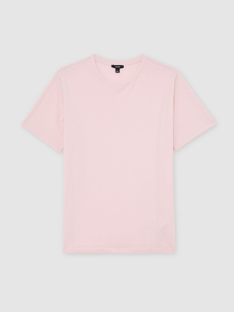Reiss Pink Bless Cotton Crew-Neck T-Shirt - Image 2 of 6