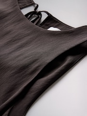 The Set Halter Neck Maxi Dresses 2 Pack Taupe Brown/Chocolate Brown - Image 10 of 11