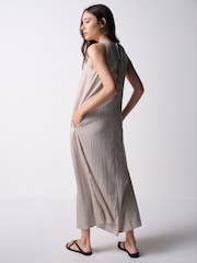 The Set Halter Neck Maxi Dresses 2 Pack Taupe Brown/Chocolate Brown - Image 6 of 11