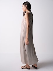 The Set Halter Neck Maxi Dresses 2 Pack Taupe Brown/Chocolate Brown - Image 7 of 11