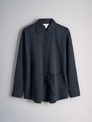The Set Tie Shirt and Trouser Co-Ord Set Navy Blue Stripe - Image 2 of 6