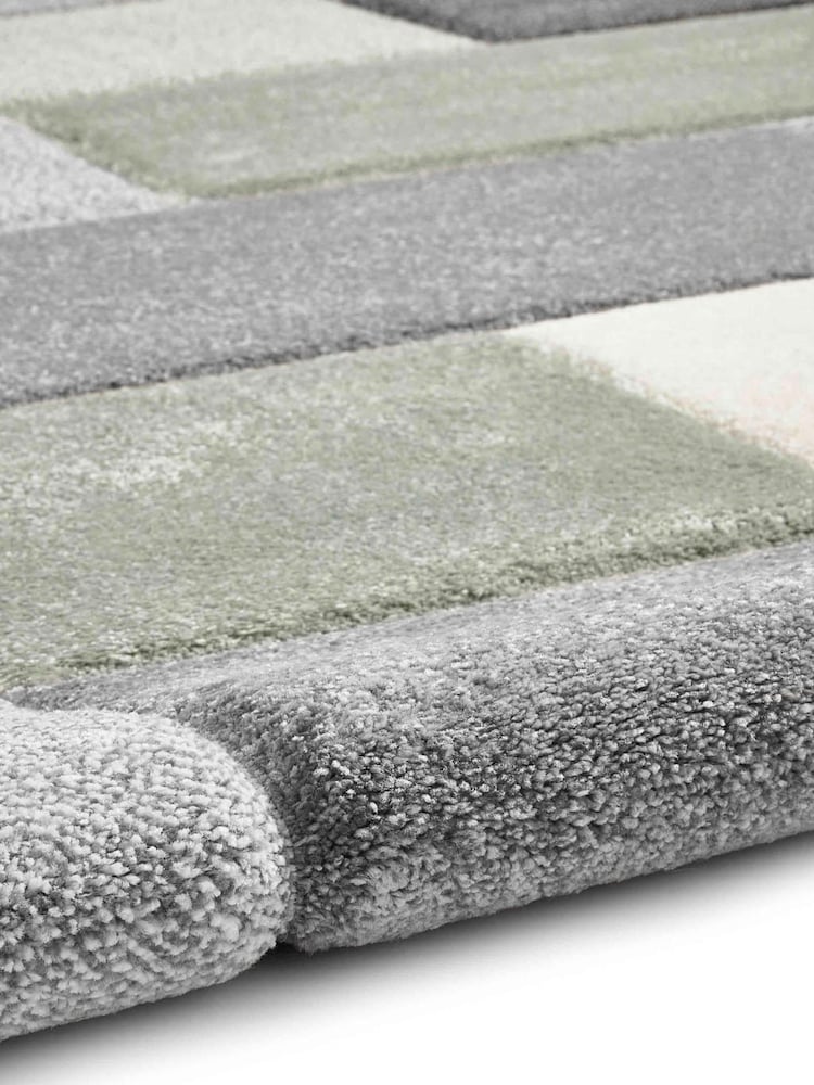 Think Rugs Green Brooklyn 646 Modern Geometric Rug - Image 4 of 4 Think Rugs Green Brooklyn 646 Modern Geometric Rug - Image 4 of 4