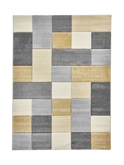 Think Rugs Yellow Brooklyn 646 Modern Geometric Rug - Image 2 of 5