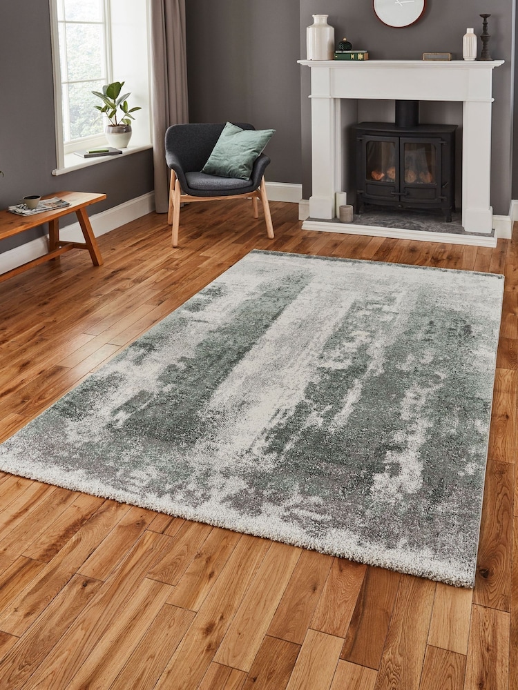 Think Rugs Ivory Brooklyn 8595 Modern Abstract Rug - Image 1 of 5 Think Rugs Ivory Brooklyn 8595 Modern Abstract Rug - Image 1 of 5