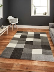 Think Rugs Grey Brooklyn 646 Modern Geometric Rug - Image 1 of 5