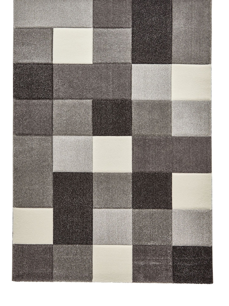 Think Rugs Grey Brooklyn 646 Modern Geometric Rug - Image 2 of 5 Think Rugs Grey Brooklyn 646 Modern Geometric Rug - Image 2 of 5