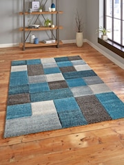 Think Rugs Blue Brooklyn 646 Modern Geometric Rug - Image 1 of 5