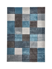 Think Rugs Blue Brooklyn 646 Modern Geometric Rug - Image 2 of 5
