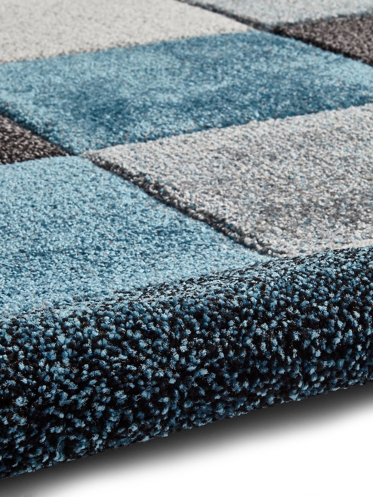 Think Rugs Blue Brooklyn 646 Modern Geometric Rug - Image 5 of 5 Think Rugs Blue Brooklyn 646 Modern Geometric Rug - Image 5 of 5