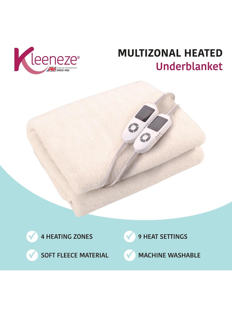 Kleeneze White Multizonal Double Heated Under Blanket - Image 8 of 8 Kleeneze White Multizonal Double Heated Under Blanket - Image 8 of 8