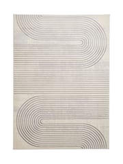 Think Rugs Grey Apollo 2683 Modern Linear Rug - Image 3 of 6
