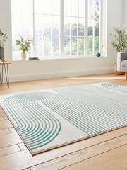 Think Rugs Grey Apollo 2683 Modern Linear Rug - Image 2 of 6