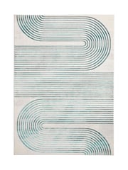 Think Rugs Grey Apollo 2683 Modern Linear Rug - Image 3 of 6
